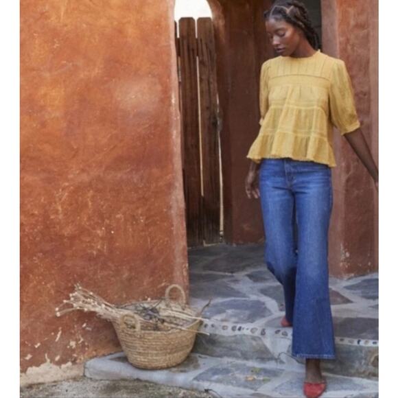 DOEN Adnet Top in Wheat S Embroidered Lace - Picture 2 of 10